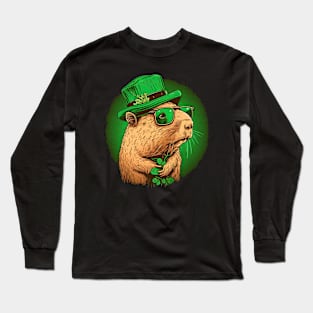 Capybara St. Patrick's Day Long Sleeve T-Shirt